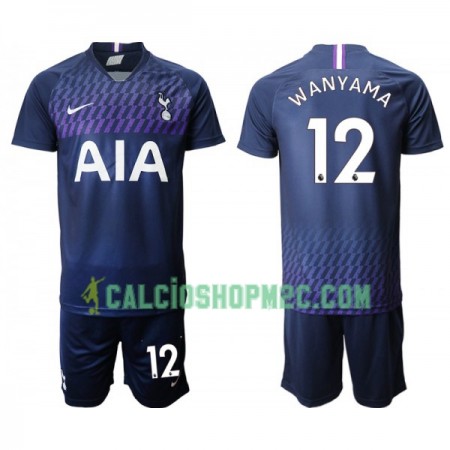 Tottenham Hotspur WANYAMA 12 Bambino Maglia Trasferta 2019/2020 Manica Corta (+ Pantaloncini)